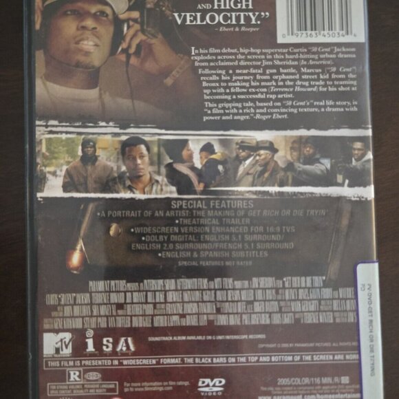 Get Rich Or Die Tryin - Curtis "50 Cent" Jackson DVD - Picture 2 of 2